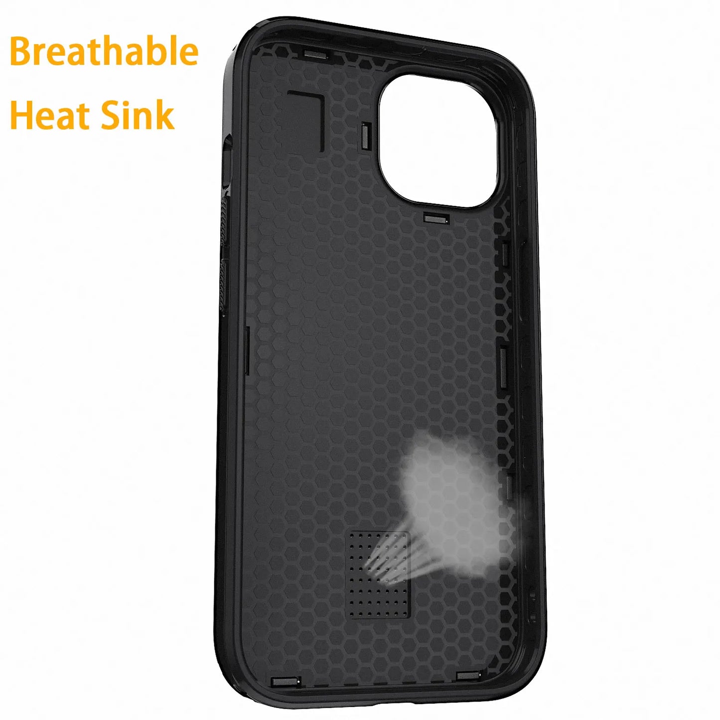 Black Hybrid Shockproof Phone Case for iPhone 14 / 14 Plus / 14 Pro / 14 Pro Max