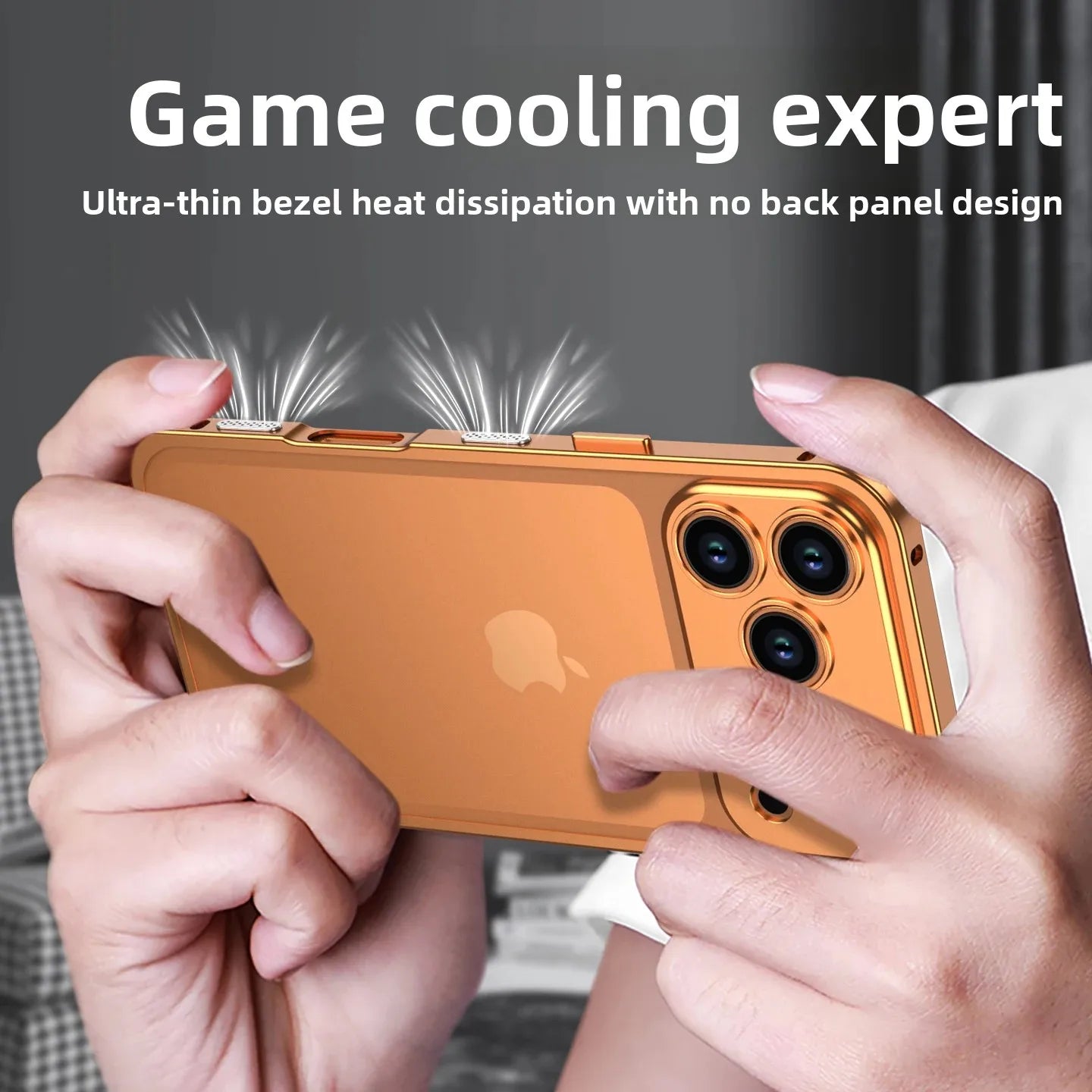 Luxury Original-Color Rugged Aluminum Alloy Slim Frame Case for iPhone 17 Pro Max / 17 Pro / 17 Air – Heat Dissipation, Anti-Drop Protective Cover