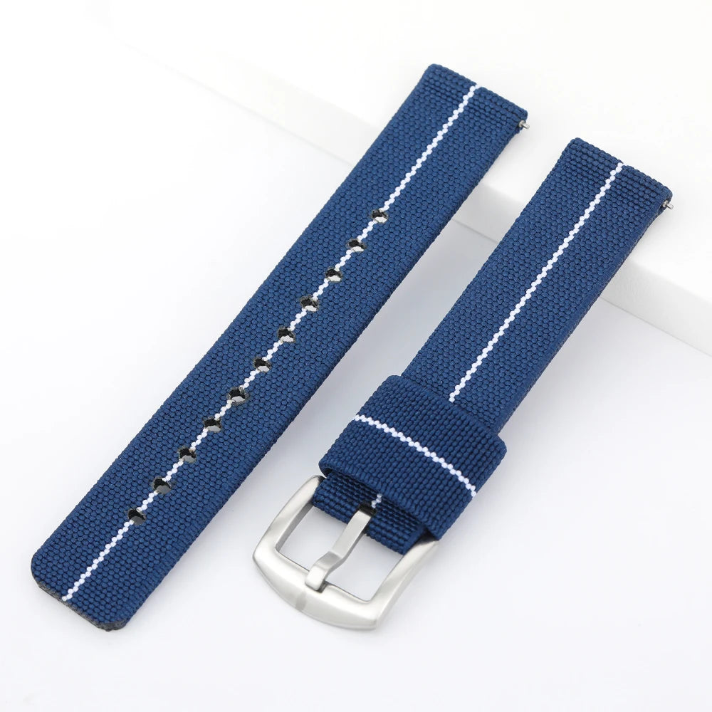 Nylon Watch Strap – 20mm/22mm for Seiko & Omega, Military Woven Elastic Fast Release Sport Wristband for Men