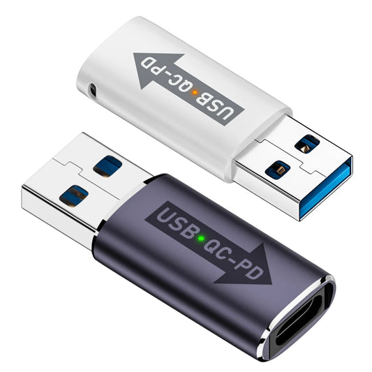 QC 4.0 USB 3.1 to PD Type-C Adapter – USB A to USB C Charger Converter, 10Gbps, 5V 3A for Laptop