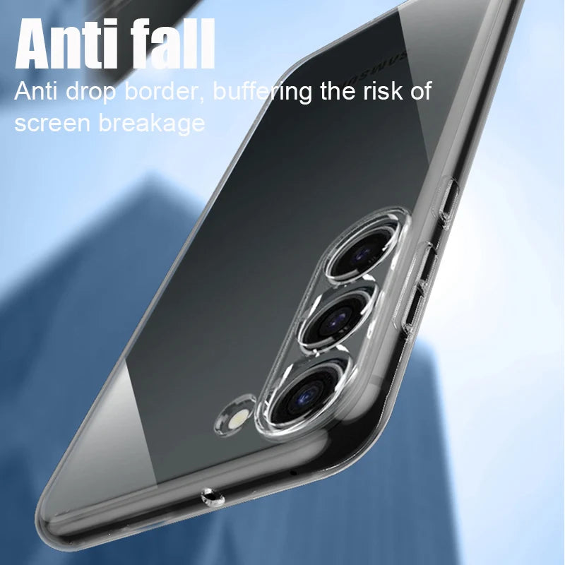 Clear Silicone Soft Phone Case for Samsung Galaxy S24 / S25 / S23 / S22 Ultra / S21+ – Fits S20 FE, S25 Edge, A07 / A17 / A56 / A36
