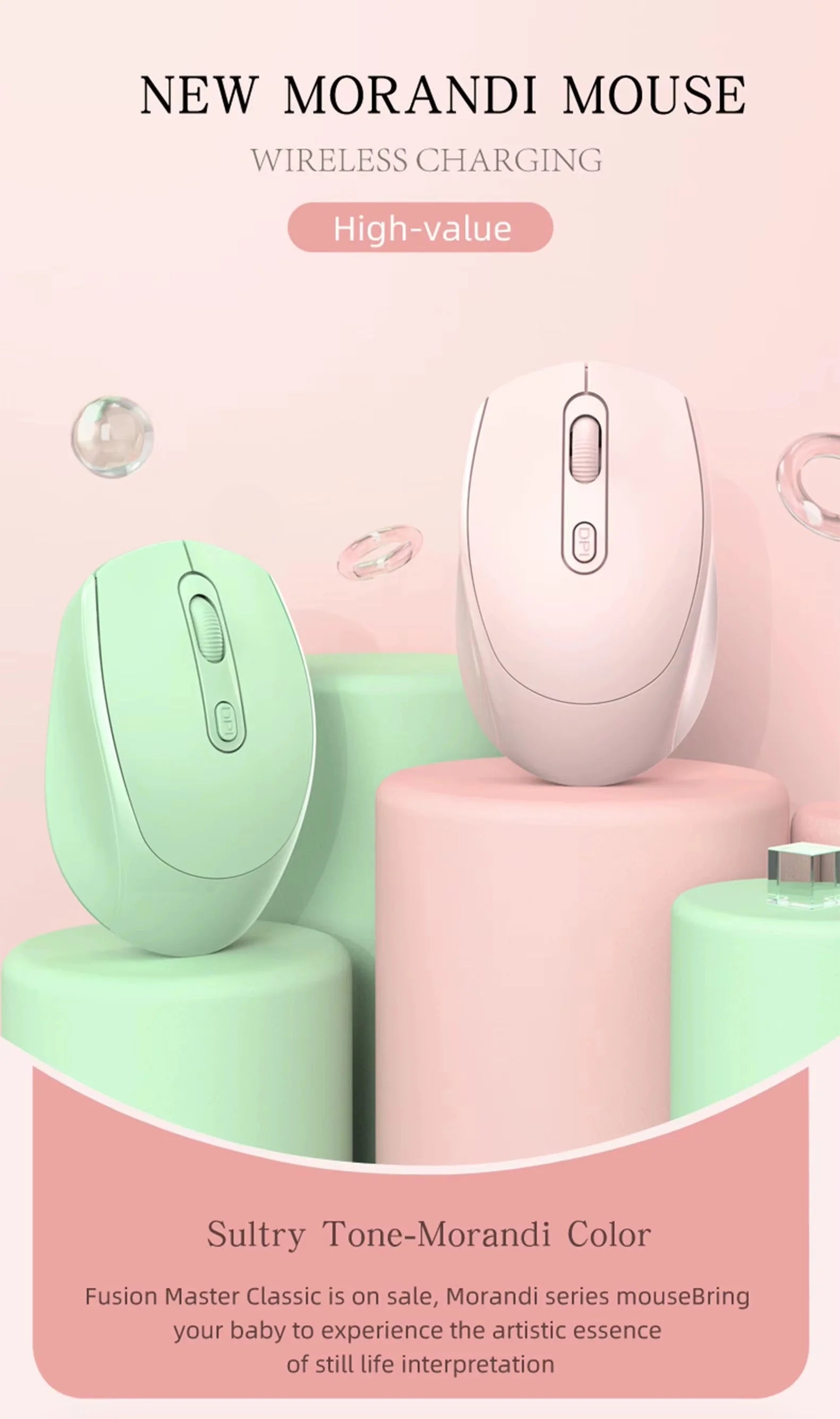 Bluetooth/2.4GHz Dual-Mode Wireless Mouse — Ergonomic, USB Receiver Included
