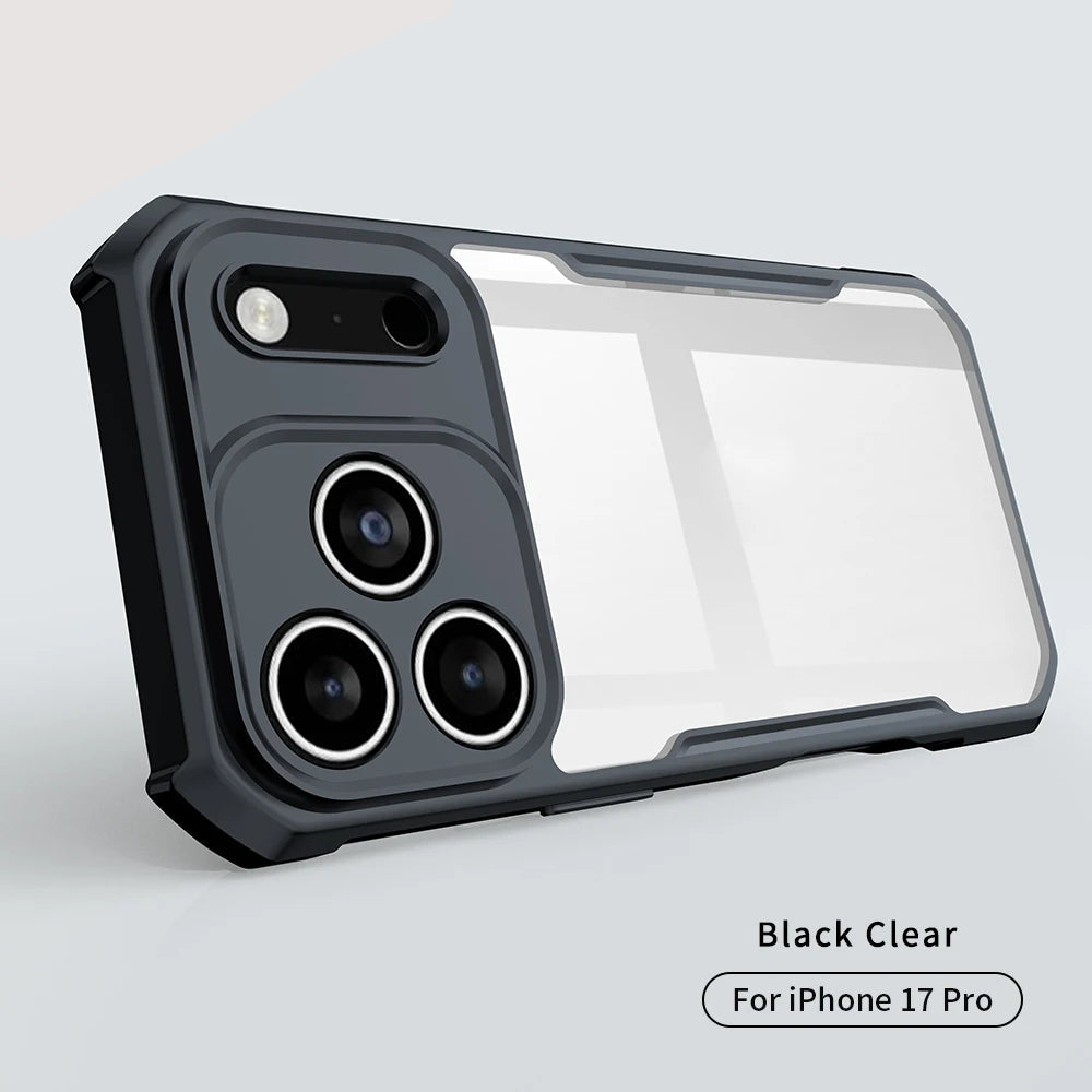 iPhone 17 Pro / Pro Max Air Case — Shock-Absorbing, Anti-Yellowing Acrylic & TPU Back Cover