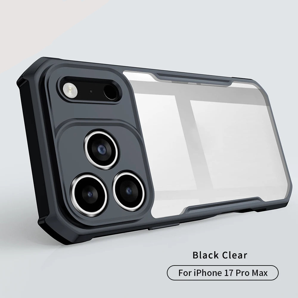 iPhone 17 Pro / Pro Max Air Case — Shock-Absorbing, Anti-Yellowing Acrylic & TPU Back Cover