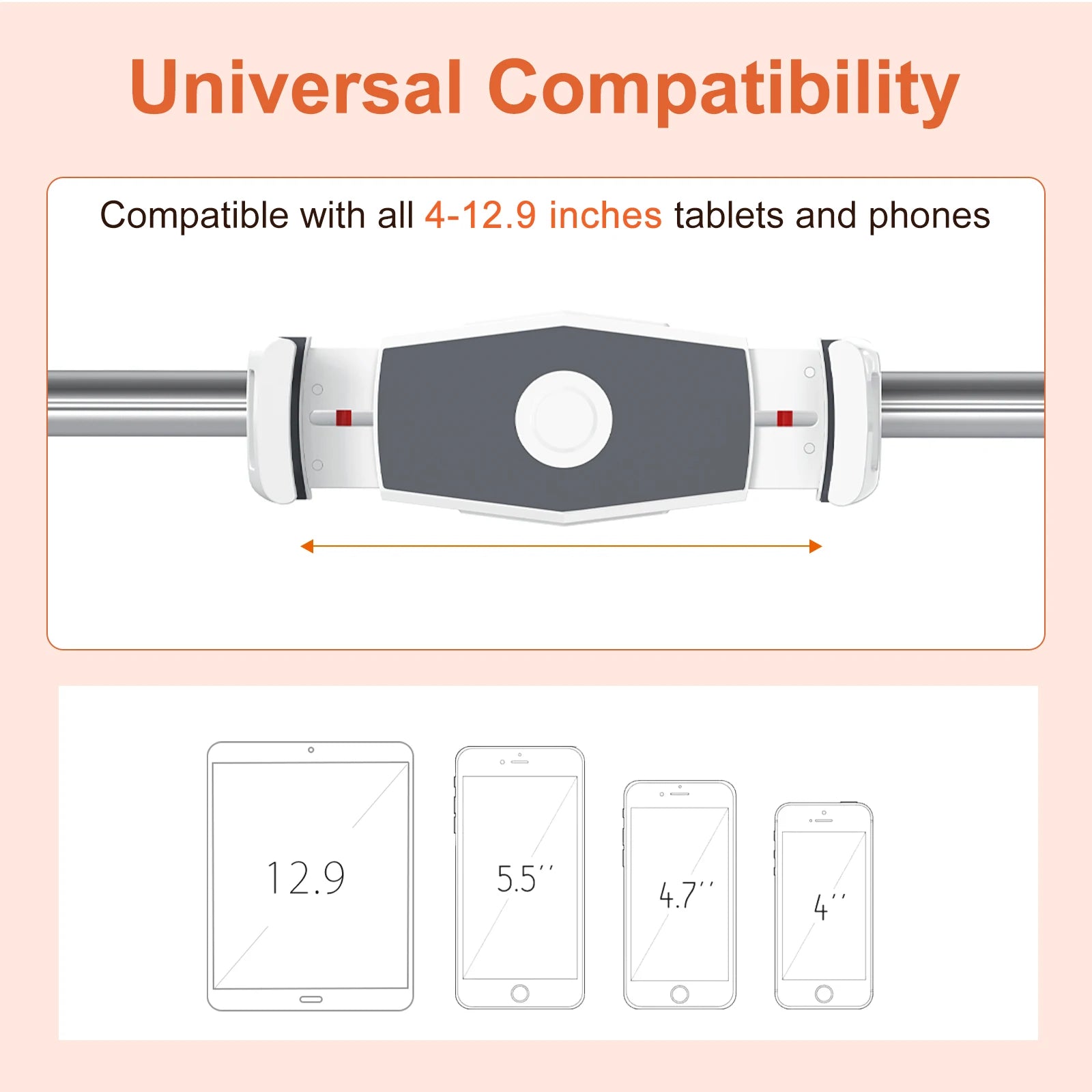 Foldable Bed & Sofa Phone & Tablet Holder – Adjustable Desktop Stand with Angle & Height, Lazy Bracket Clip