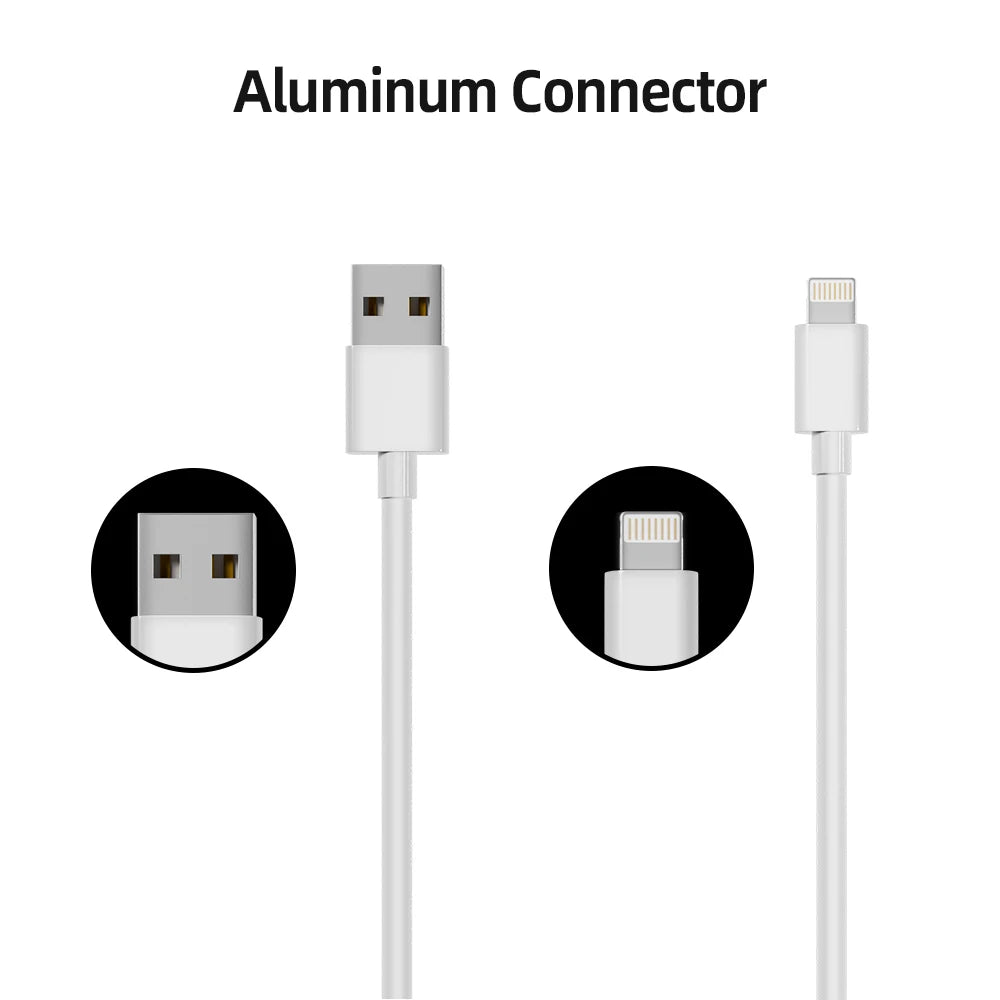 6-Pack 6ft Fast Charging USB to Lightning Cables Compatible with iPhones