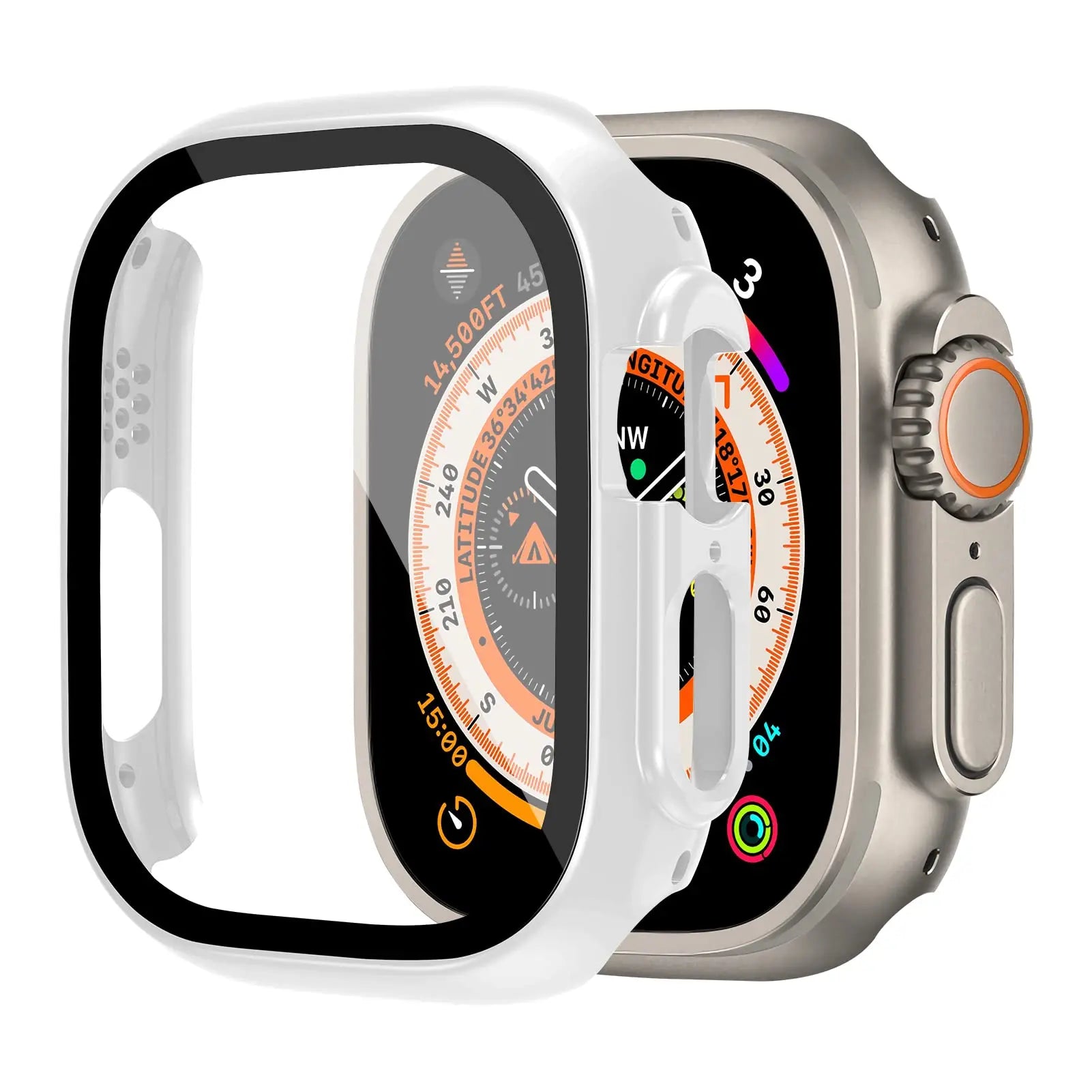 Apple Watch Ultra 49mm Screen Protector Kit: PC Bumper + Glass
