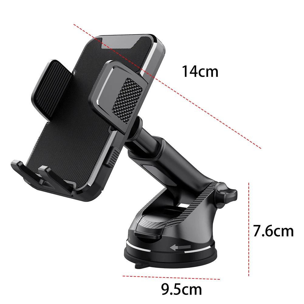 360° Rotating Gravity Sucker Phone Mount – Dashboard & Windshield Car Stand for Trucks, RVs, and Vehicles