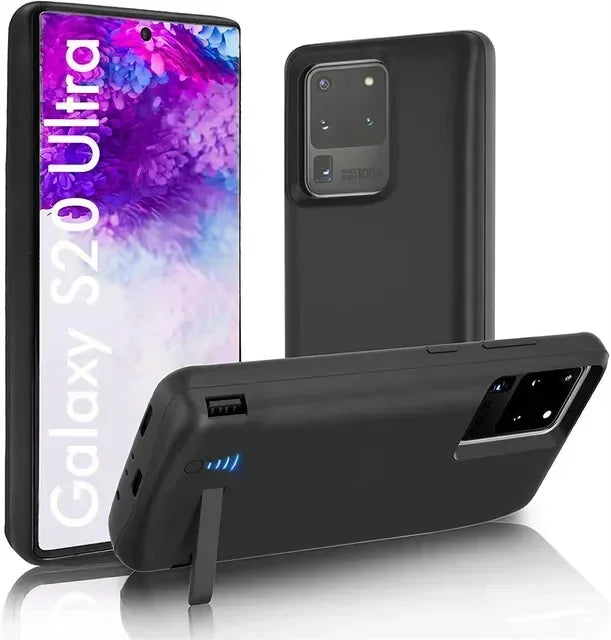 Samsung Galaxy Battery Case 10000mAh – for S10/S20/S21/S22+/ Ultra and Note 8–10 – Power Bank Paddle Back Cover