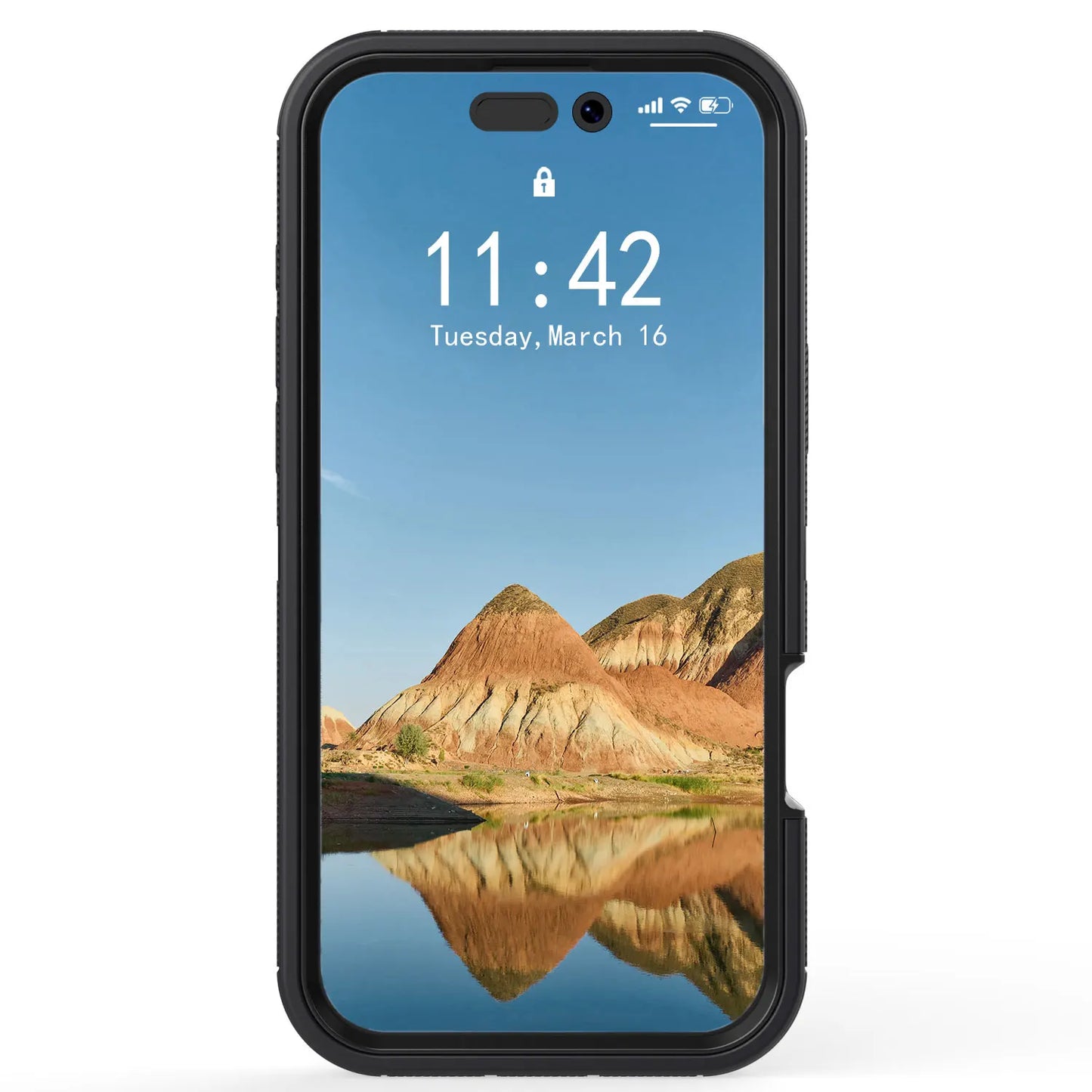 Black Heavy Duty Shockproof Phone Case for iPhone 16 Pro Max / 16 Plus / 16 Pro