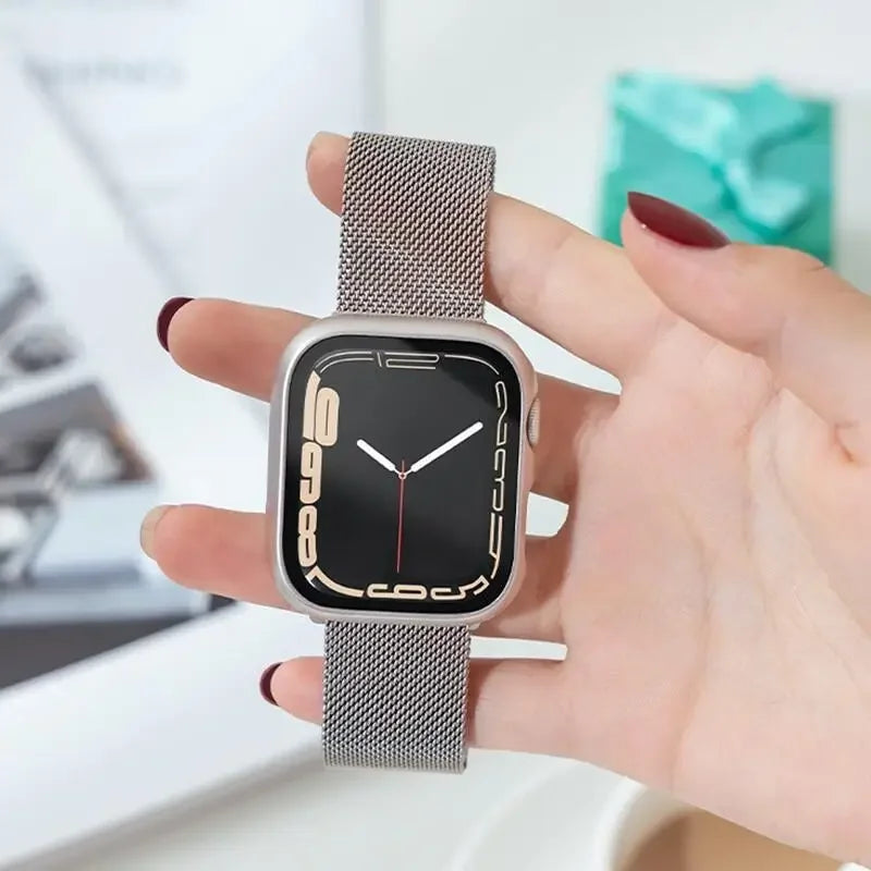 Tempered Glass Screen Protector + Case Cover for Apple Watch Ultra/SE (Series 3–8) – 41mm/44mm/45mm/49mm Compatible,  Watch Case Protector