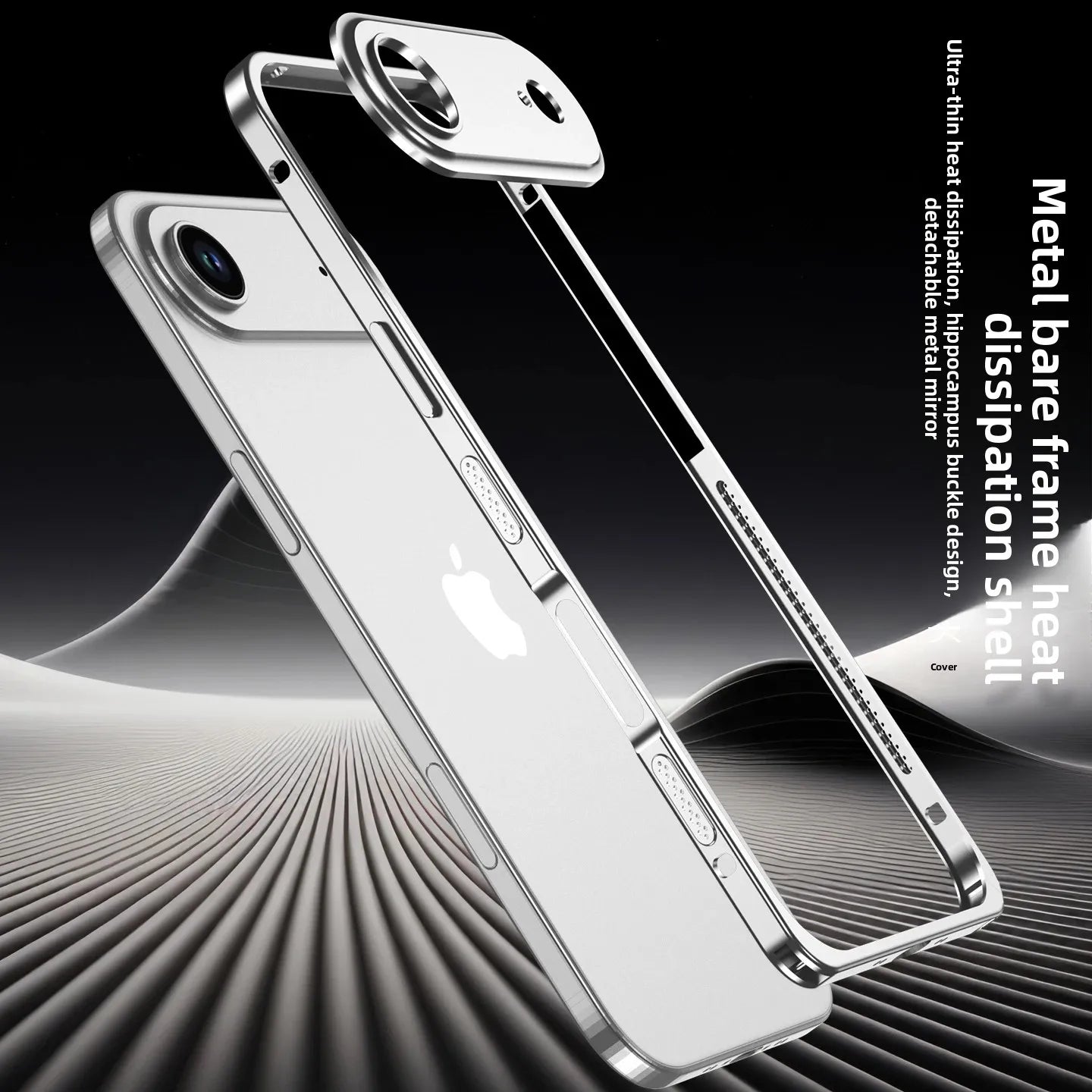 Luxury Original-Color Rugged Aluminum Alloy Slim Frame Case for iPhone 17 Pro Max / 17 Pro / 17 Air – Heat Dissipation, Anti-Drop Protective Cover