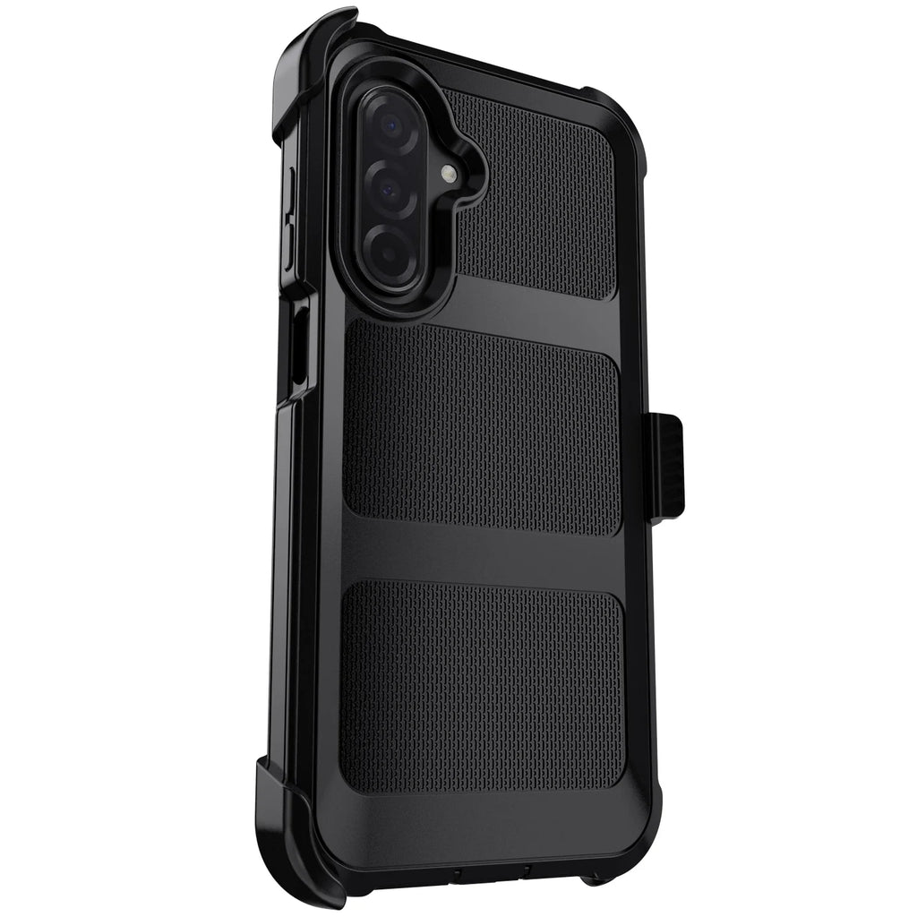 Black Samsung Galaxy A06/A16/A26/A36/A56 Case – Rugged Dual-Layer Shockproof Heavy Duty