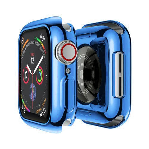 Silicone Bumper Case & Screen Protector for Apple Watch – 44mm/40mm/45mm/41mm/42mm/38mm, iWatch Series 3–9, SE, Non-Slip Guard