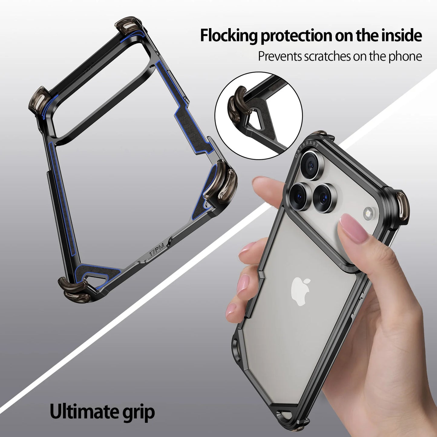 Ultra-thin Metal Phone Case for iPhone 17 Pro/Pro Max/17/14/15/13/12/11/Air — Minimalist Protective Case with Wireless Charging Support