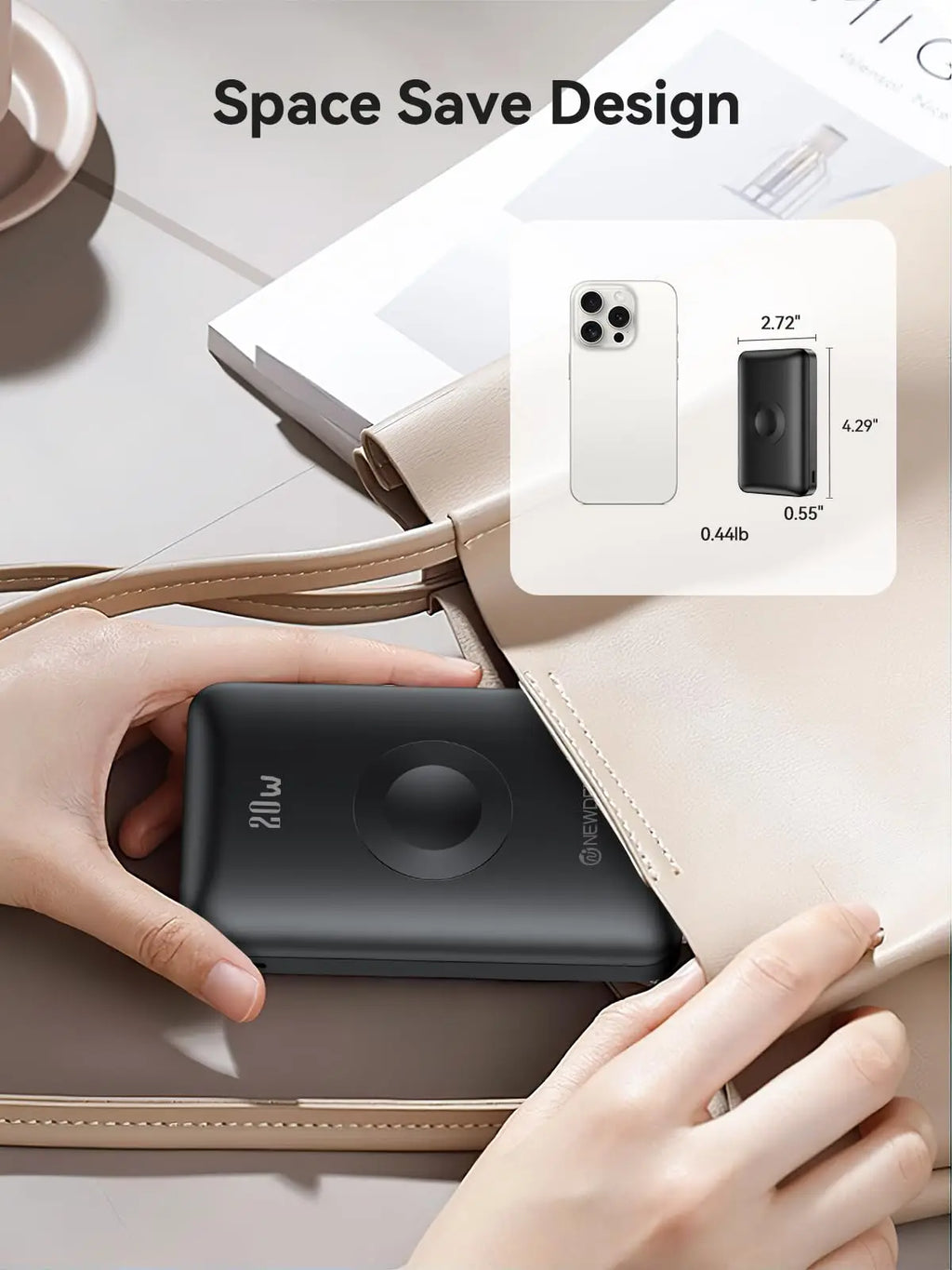 Magnetic Wireless Power Bank 10000mAh – Watch Charger for Apple Watch 4–9/Ultra 2 + iPhone 16/15 and Galaxy Devices, Battery Pack