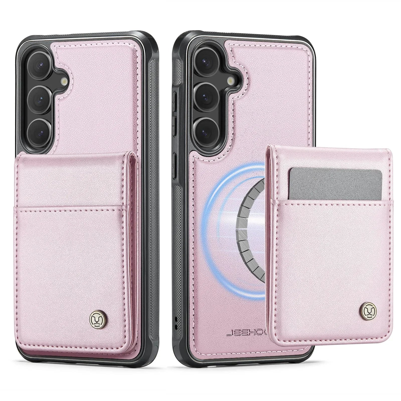 Samsung Galaxy S25/S24 Ultra Wallet Case with Detachable Magnetic Card Holder – 2-in-1 Kickstand Flip Cover with Credit Slots