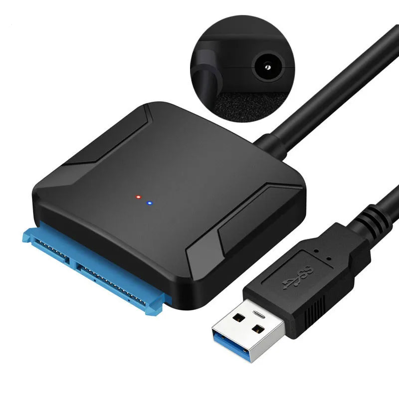 USB 3.0 to SATA Converter for 2.5"/3.5" HDD/SSD with Power Adapter