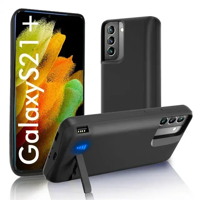 Samsung Galaxy Battery Case 10000mAh – for S10/S20/S21/S22+/ Ultra and Note 8–10 – Power Bank Paddle Back Cover