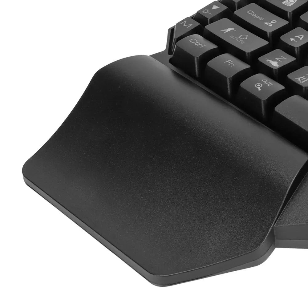 Plug-and-Play RGB Backlit One-Handed Gaming Keyboard – 39-Key USB Wired Mechanical Half Keyboard for PC Gamers