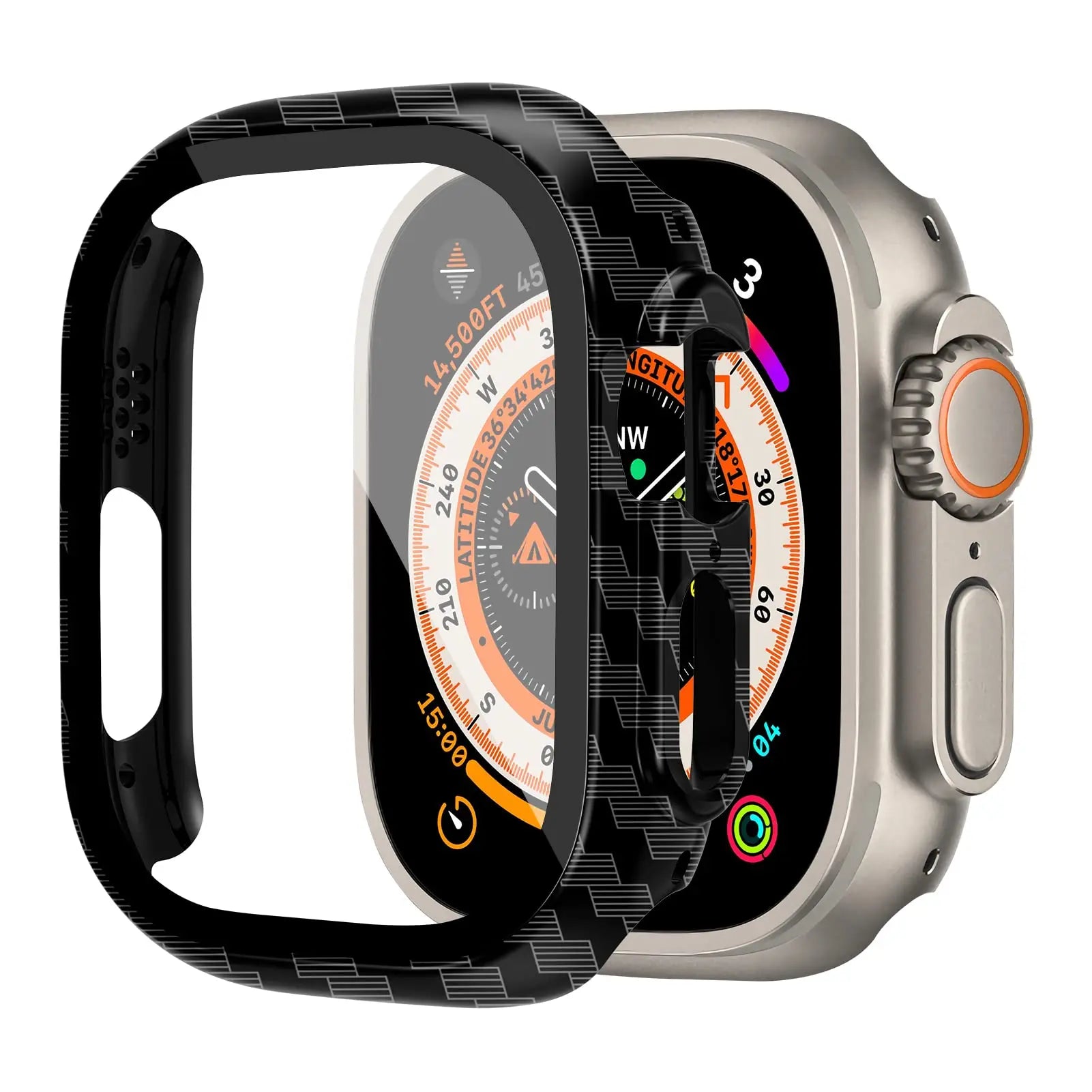 Apple Watch Ultra 49mm Screen Protector Kit: PC Bumper + Glass