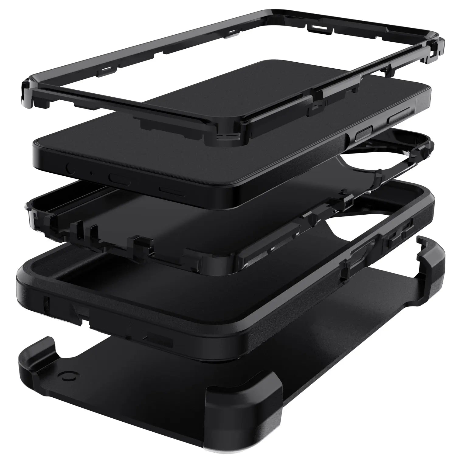 Black Heavy Duty Shockproof Samsung Galaxy A06 / A36 / A56 Case – Rugged 3-in-1