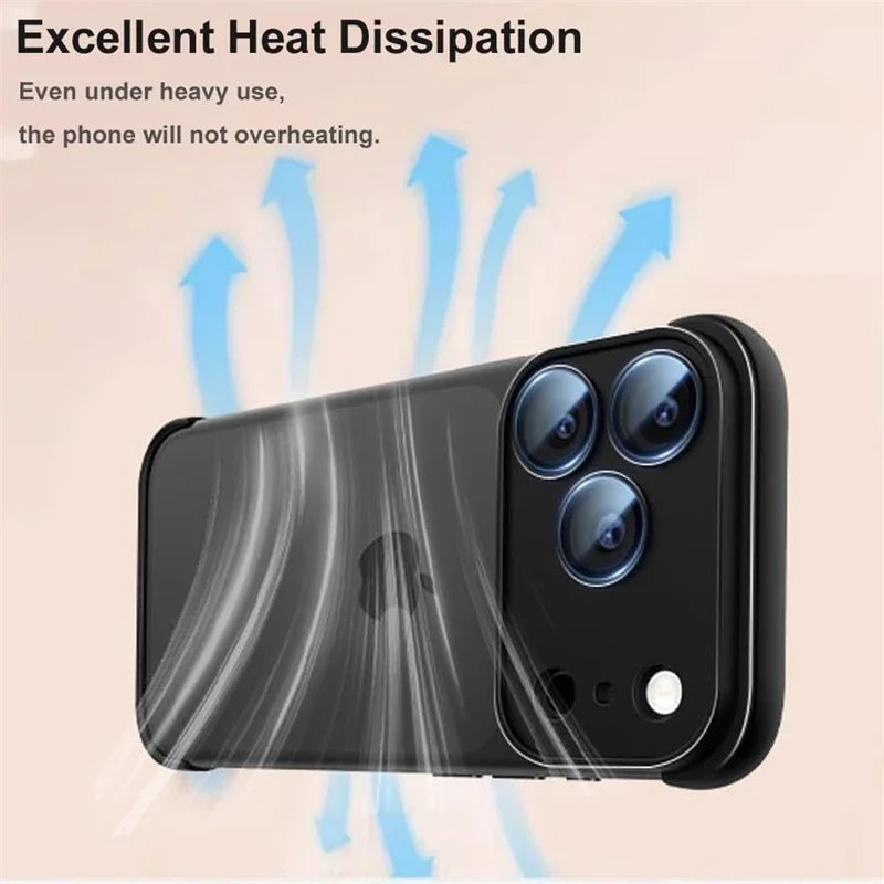 Frameless Corner Camera Lens Protector Case for iPhone 17 Series — Air / Pro / Pro Max, Plus 14/13/12/15/16