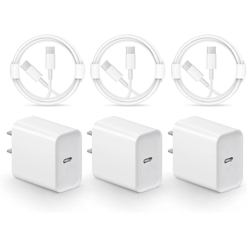 iPhone 17/16/15 Series 3-Pack Type-C Fast Charger with 6ft Cable – Includes 16/15 Pro/Max & Plus Models