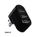 Wireless USB 3.0/2.0 Hub Adapter for Laptop – 3 Ports, USB Splitter, U Disk Reader