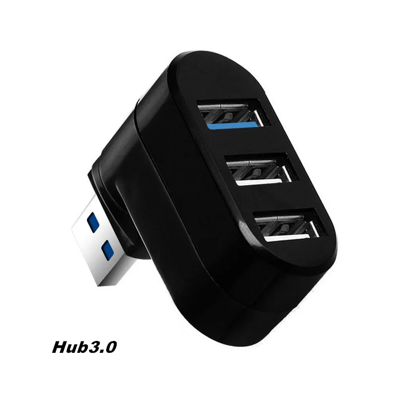 Wireless USB 3.0/2.0 Hub Adapter for Laptop – 3 Ports, USB Splitter, U Disk Reader