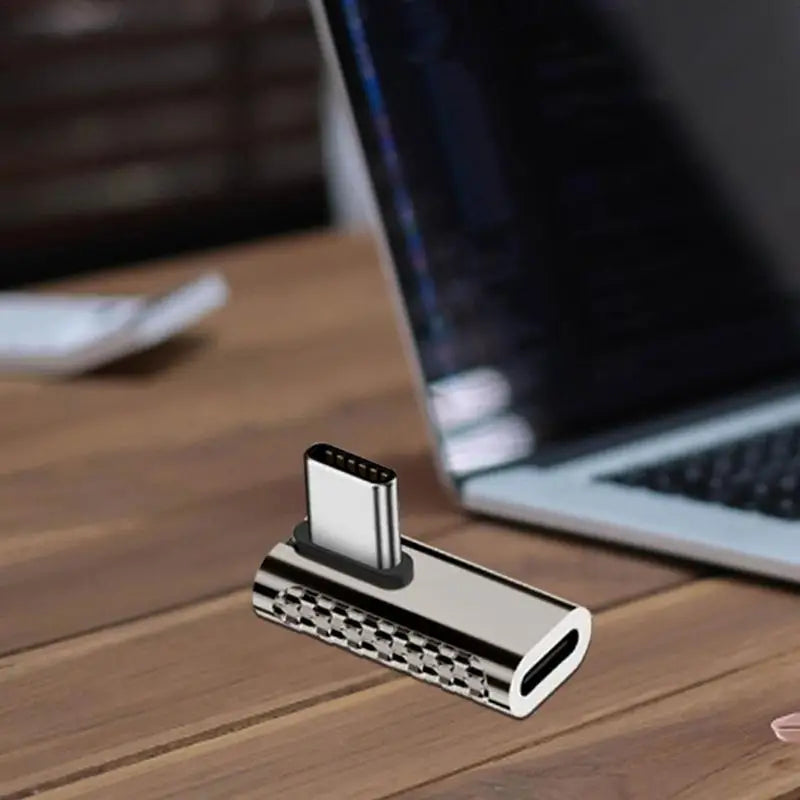 USB-C Straight Angle Adapter Type C Female to Male 20Gbps Fast Data & Charging Converter