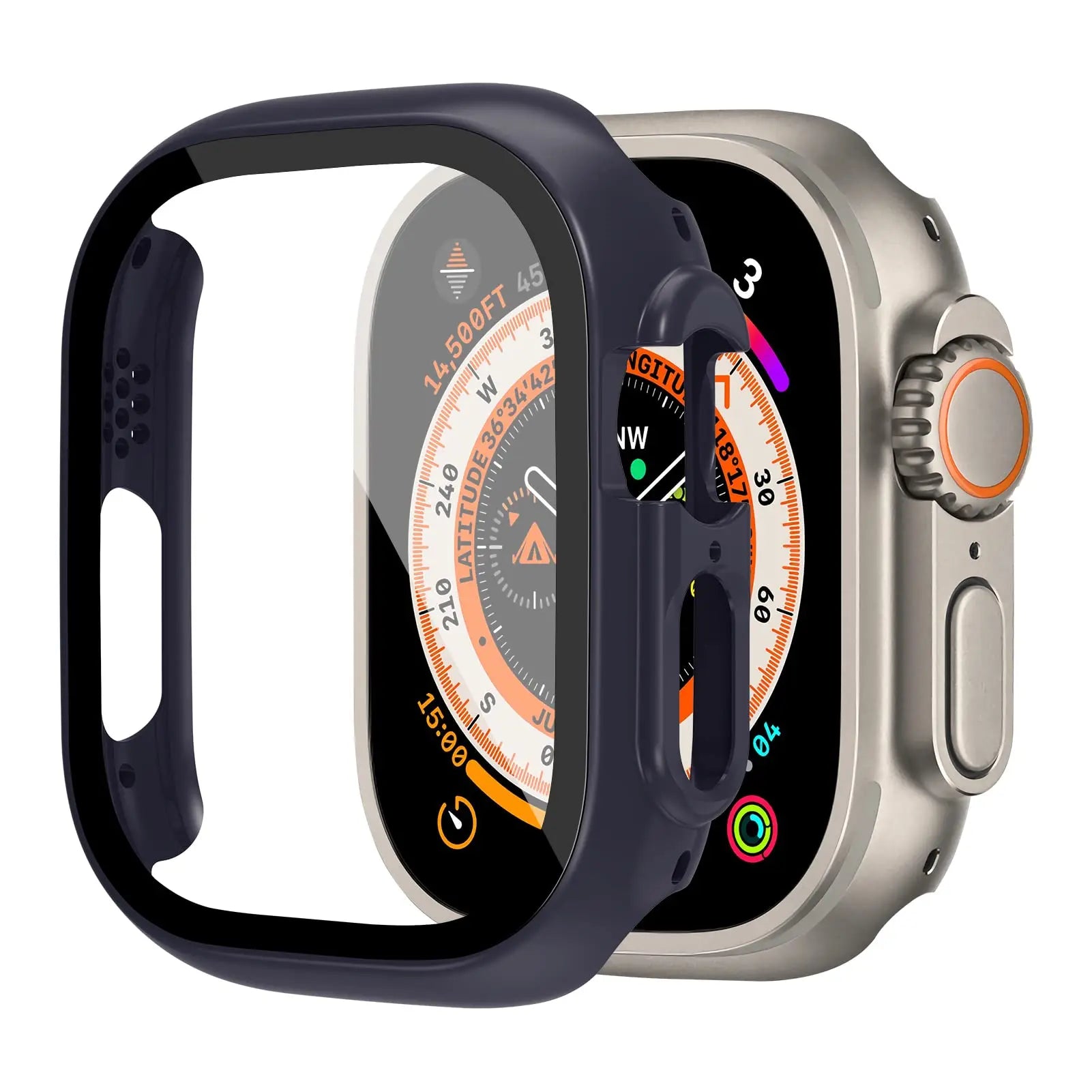 Apple Watch Ultra 49mm Screen Protector Kit: PC Bumper + Glass
