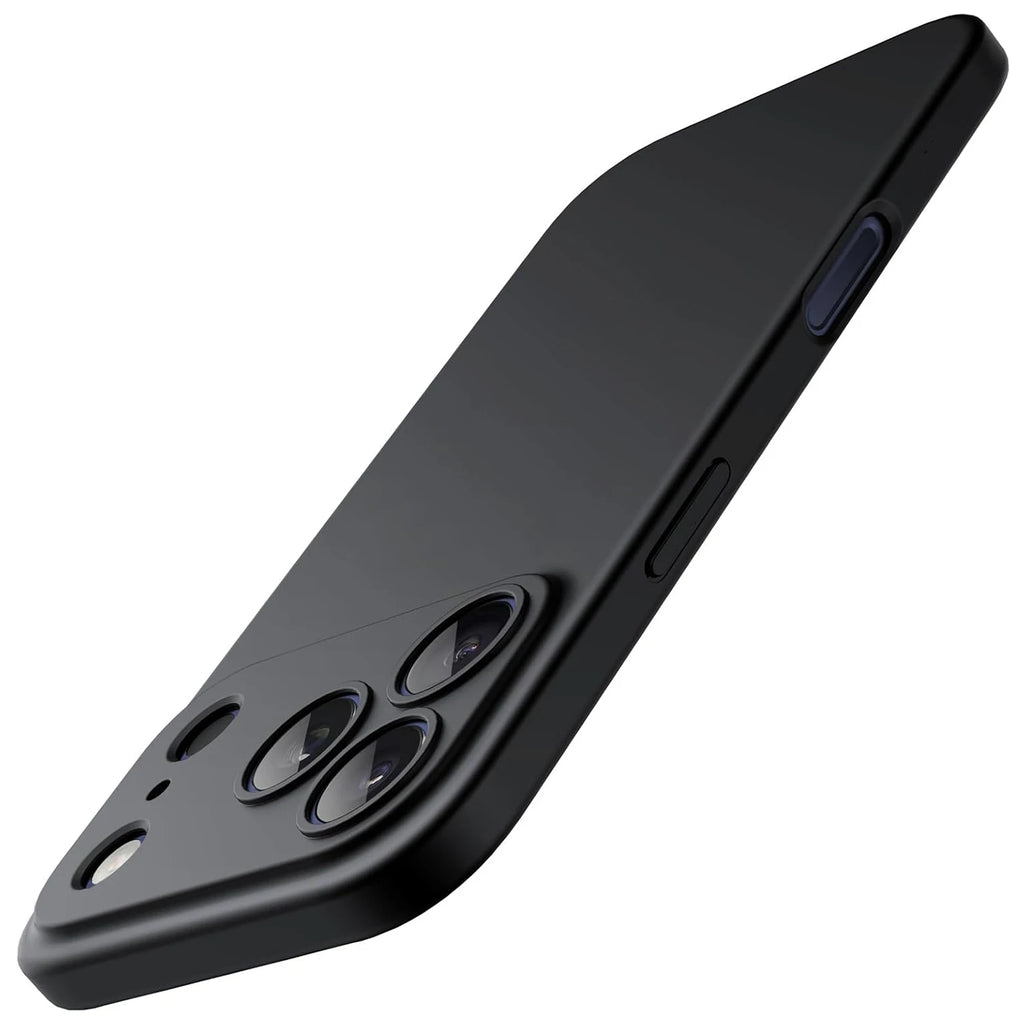 Luxury Full-Black Silicone Phone Case for iPhone 17 Pro Max / 17 Pro / 17 Pro Max – TPU Soft Back Cover