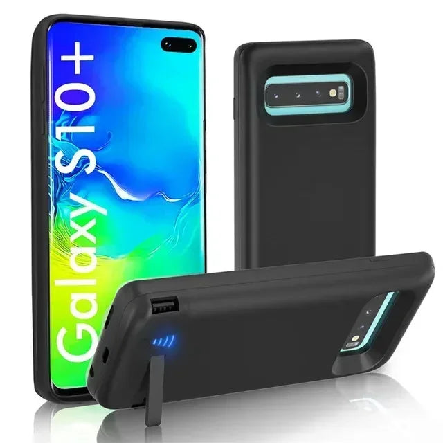 Samsung Galaxy Battery Case 10000mAh – for S10/S20/S21/S22+/ Ultra and Note 8–10 – Power Bank Paddle Back Cover