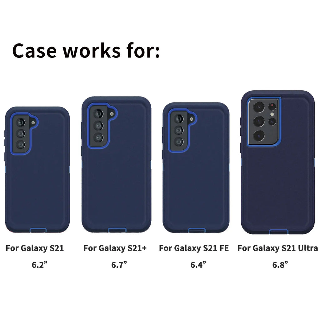 Blue Samsung Galaxy S21 Series Heavy Duty Case