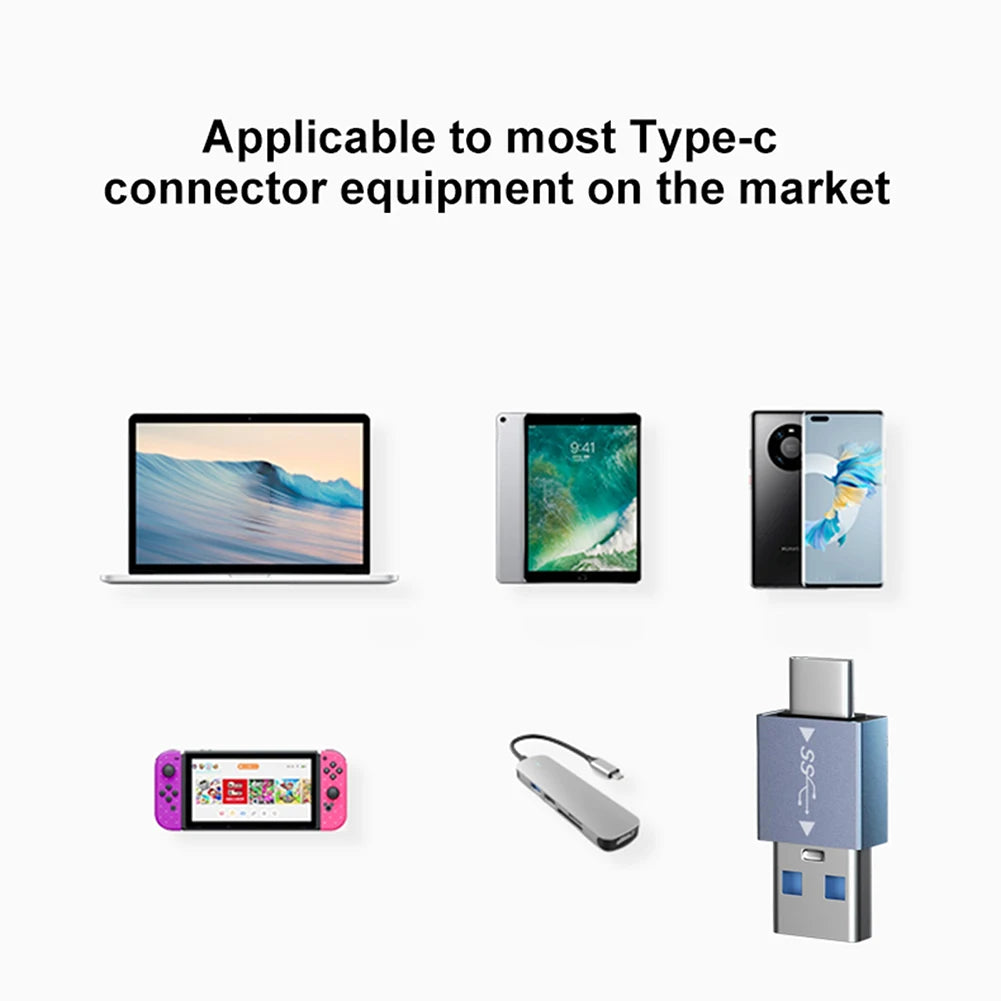 USB 3.1 to Type-C OTG Adapter – 90° Fast Charging & Data Converter, 10Gbps Computers and Phones
