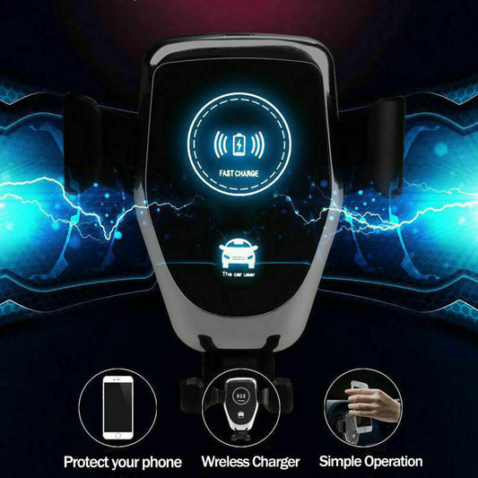 10W QI Wireless Fast Car Charger – Automatic Clamping Mount Holder
