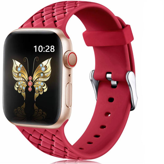 High Quality Silicone Woven Pattern iWatch Bracelet