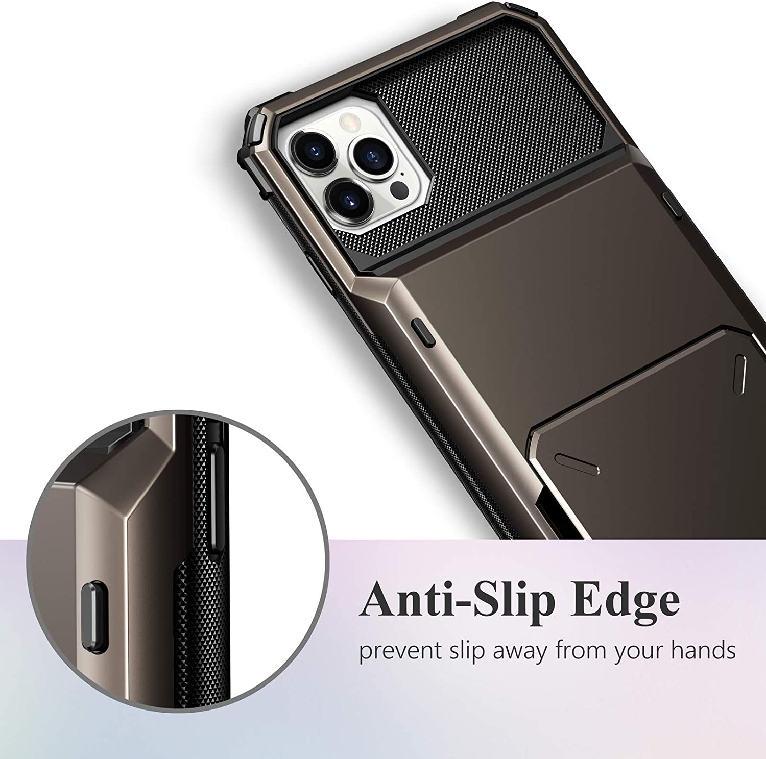 Card Slots Wallet Case Cover Slide Armor Wallet Card Slots Holder.