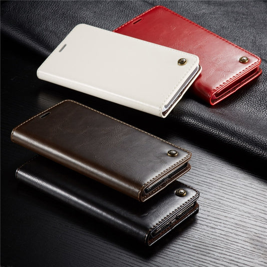 Elegant Leather Magnetic Card Holder Wallet Cover for iPhones
