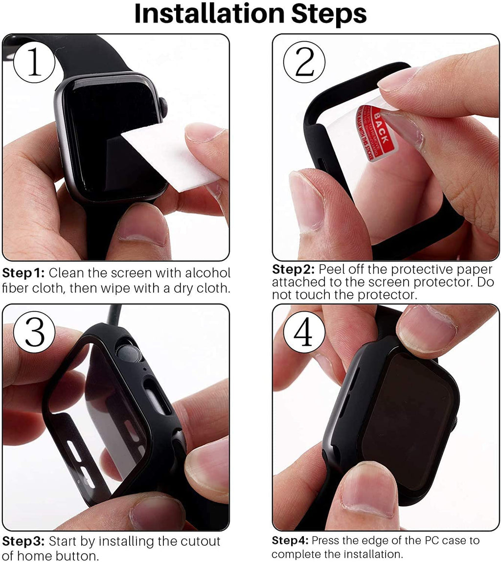 Glass+Cover Apple Watch Case iWatch cover