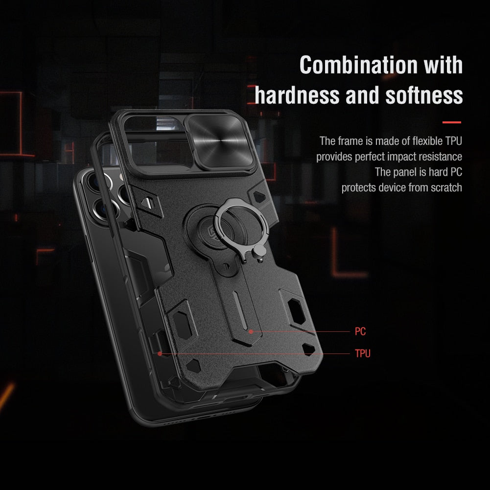 iPhone 13 All models Case with Ring stand Camera Protection Slide cover.