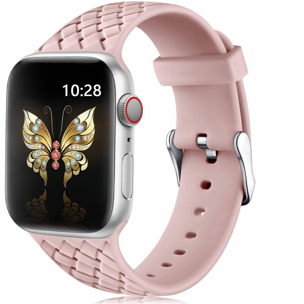 High Quality Silicone Woven Pattern iWatch Bracelet