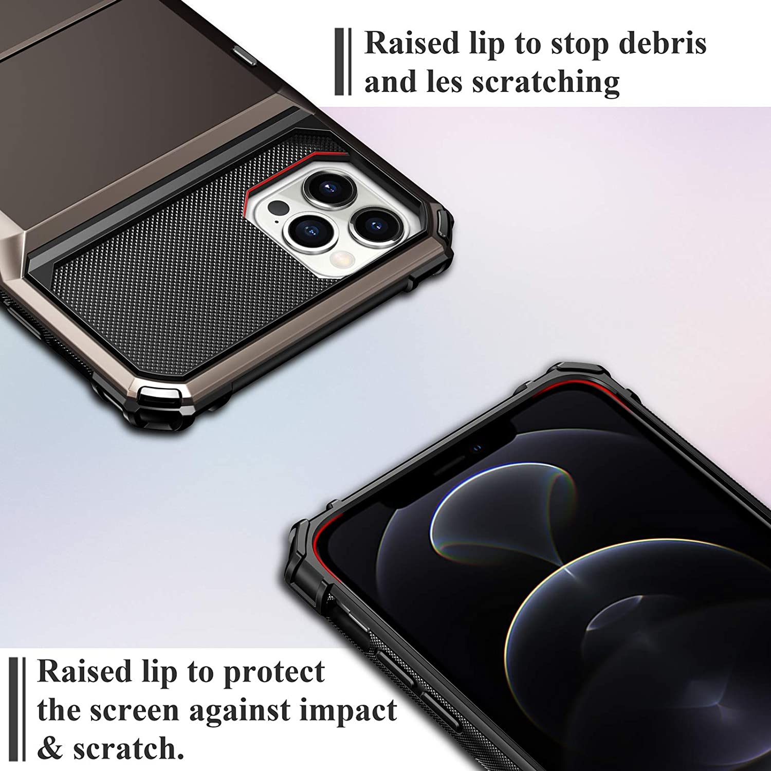 Card Slots Wallet Case Cover Slide Armor Wallet Card Slots Holder.