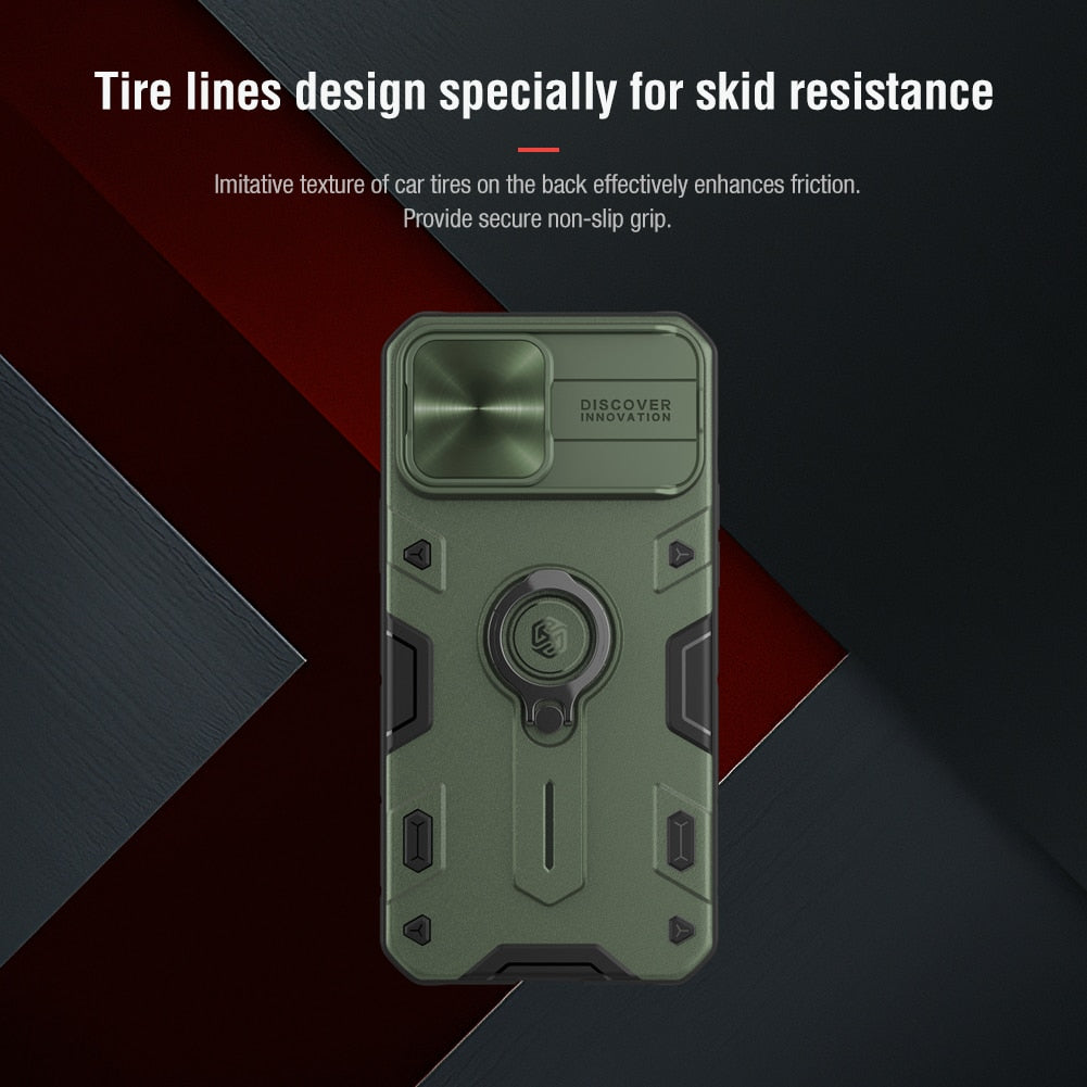 iPhone 13 All models Case with Ring stand Camera Protection Slide cover.