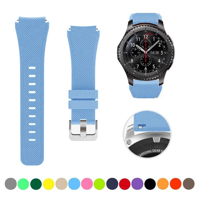 Silicone Watch Band (20/22mm) Huawei, Samsung Galaxy, Gear S3, Amazfit Bip/Active, and Gt 2/2e