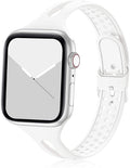 Premium Slim Silicone Bracelet Compatible with Apple Watch