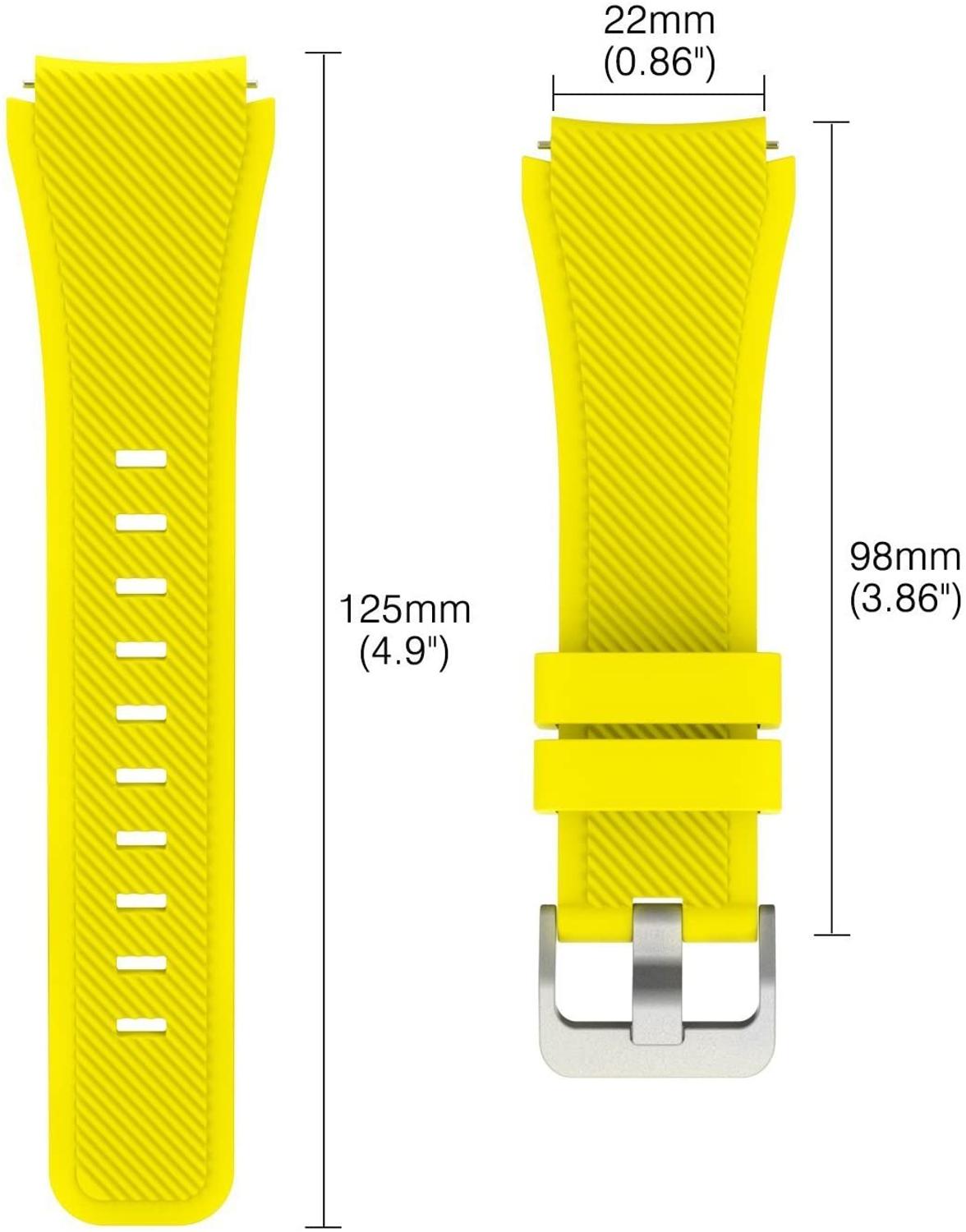 Silicone Watch Band (20/22mm) Huawei, Samsung Galaxy, Gear S3, Amazfit Bip/Active, and Gt 2/2e