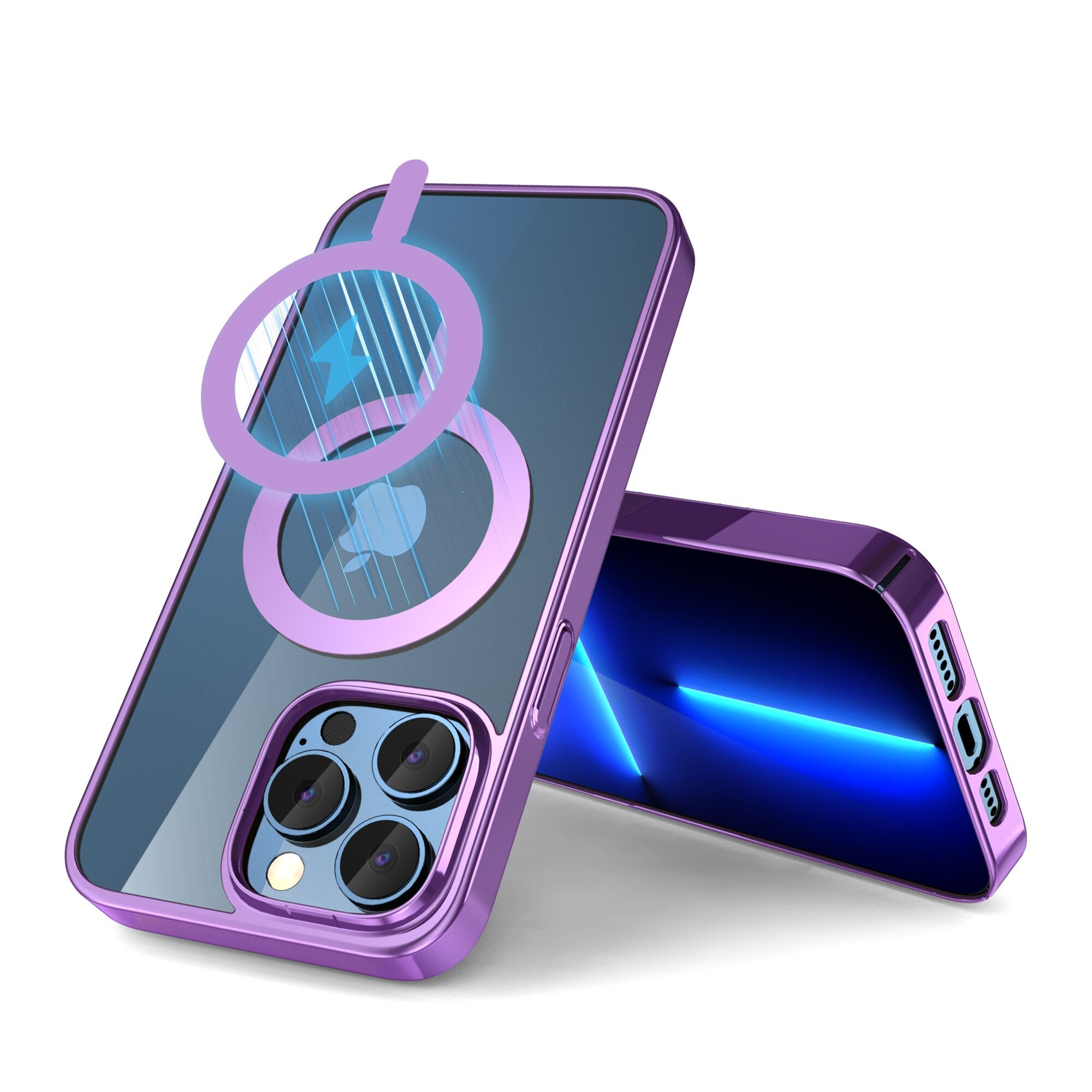 Magnetic Charger Wireless Anti-Scratch Shockproof Clear Durable Cover